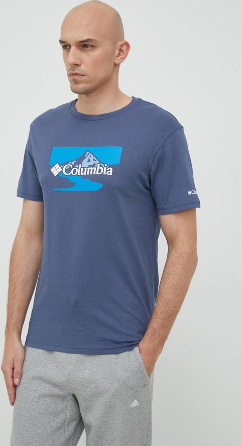 T-shirt Columbia z nadrukiem w sportowym stylu