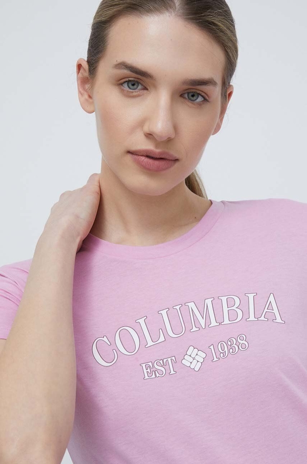 T-shirt Columbia z okrągłym dekoltem