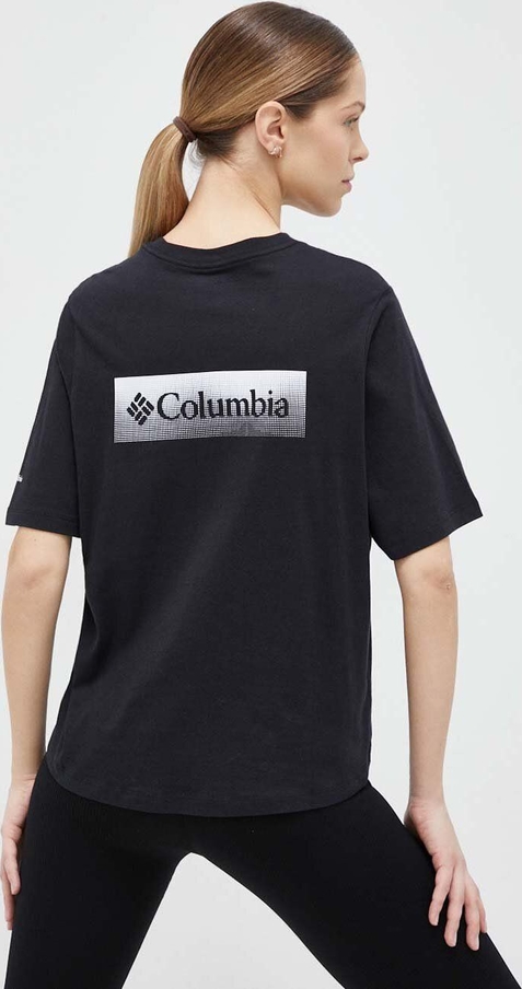 T-shirt Columbia z okrągłym dekoltem w sportowym stylu z dzianiny