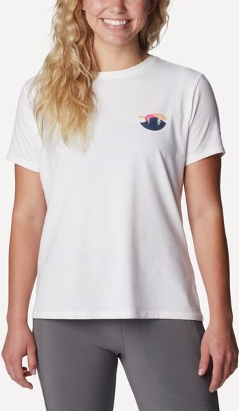 T-shirt Columbia z okrągłym dekoltem w sportowym stylu z krótkim rękawem