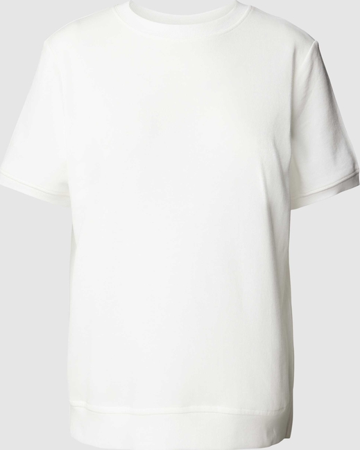 T-shirt comma, z okrągłym dekoltem z krótkim rękawem z bawełny