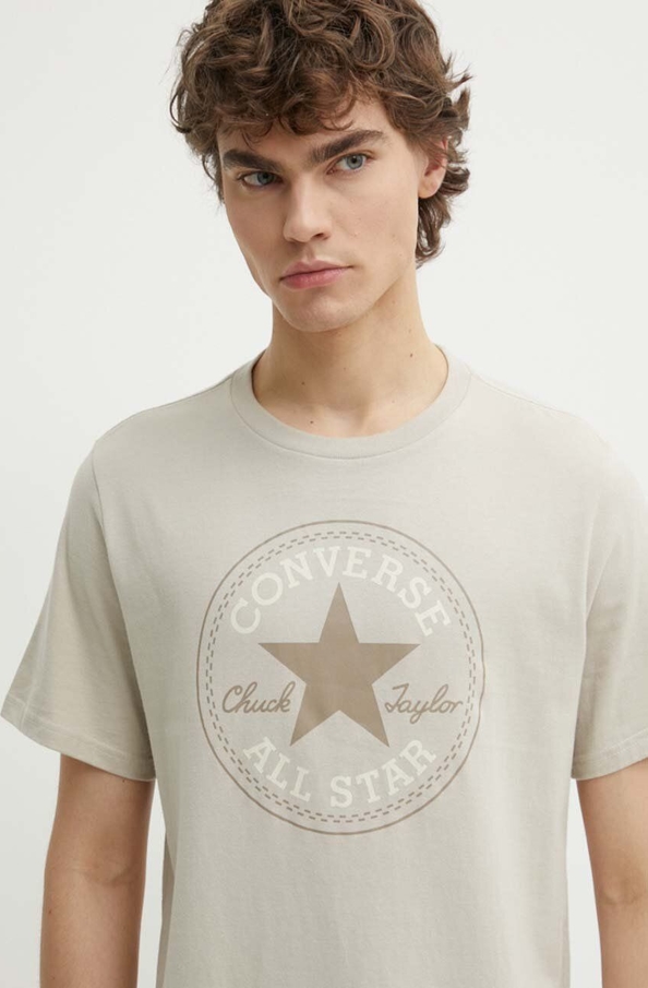 T-shirt Converse w młodzieżowym stylu z bawełny z krótkim rękawem