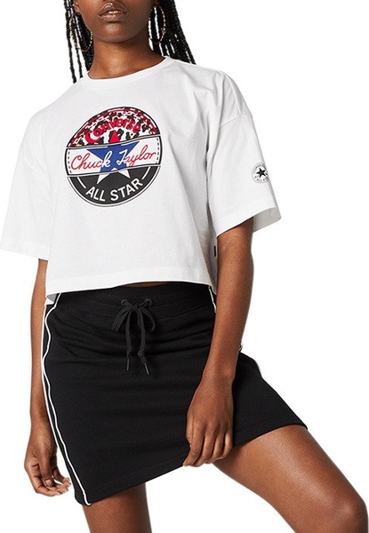 T-shirt Converse w młodzieżowym stylu z okrągłym dekoltem