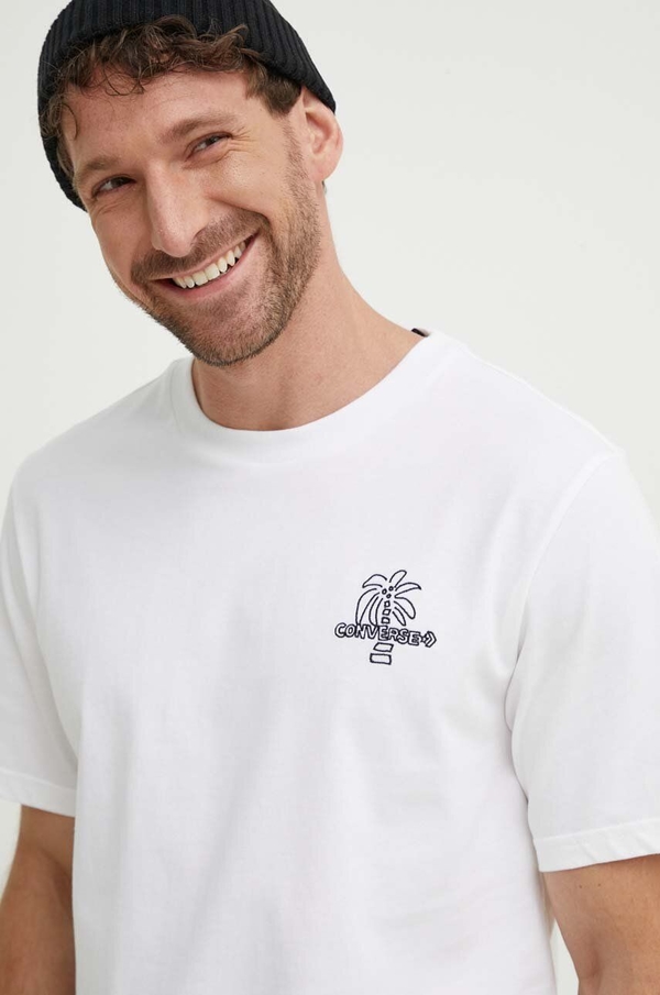 T-shirt Converse z bawełny z nadrukiem