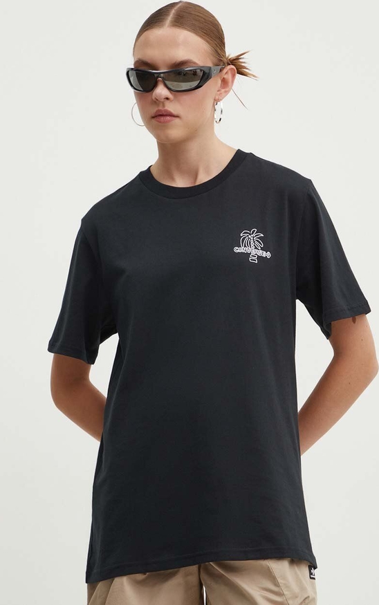 T-shirt Converse z nadrukiem z krótkim rękawem z bawełny