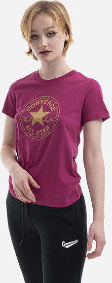 T-shirt Converse z okrągłym dekoltem w młodzieżowym stylu