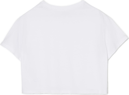 T-shirt Cropp z okrągłym dekoltem z bawełny z krótkim rękawem