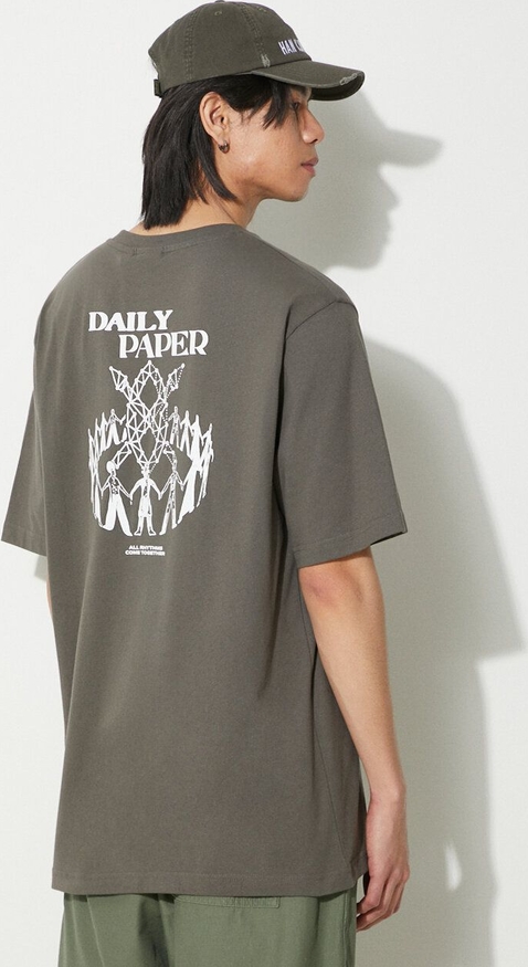 T-shirt Daily Paper z bawełny z krótkim rękawem z nadrukiem