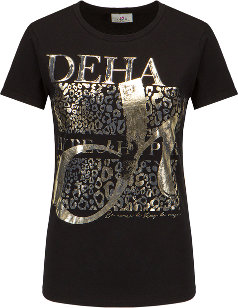 T-shirt Deha w młodzieżowym stylu z nadrukiem z krótkim rękawem