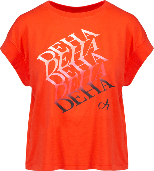 T-shirt Deha z bawełny w młodzieżowym stylu z okrągłym dekoltem