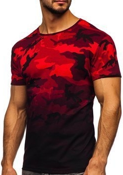 T-shirt Denley z bawełny w militarnym stylu w bożonarodzeniowy wzór