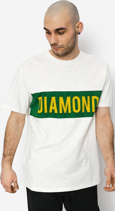 T-shirt Diamond Supply Co. z krótkim rękawem w młodzieżowym stylu z bawełny