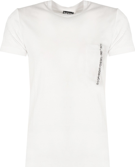 T-shirt Diesel z krótkim rękawem z tkaniny w stylu casual