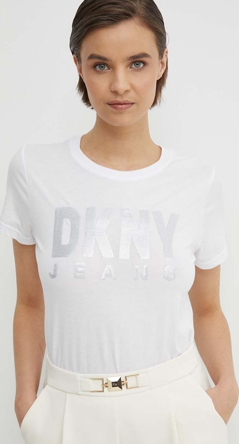 T-shirt DKNY w młodzieżowym stylu