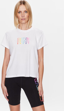T-shirt DKNY w młodzieżowym stylu z krótkim rękawem