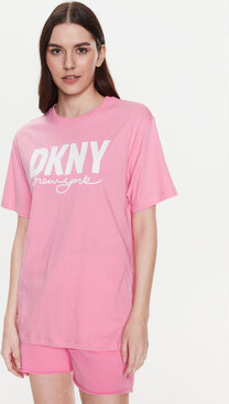 T-shirt DKNY w sportowym stylu z okrągłym dekoltem