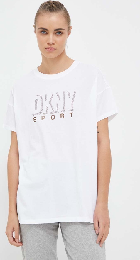 T-shirt DKNY z okrągłym dekoltem