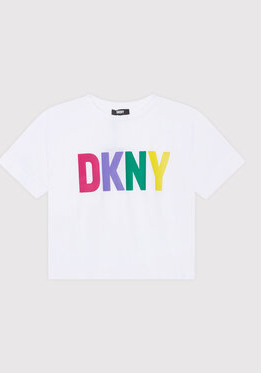 T-shirt DKNY z okrągłym dekoltem w młodzieżowym stylu z krótkim rękawem