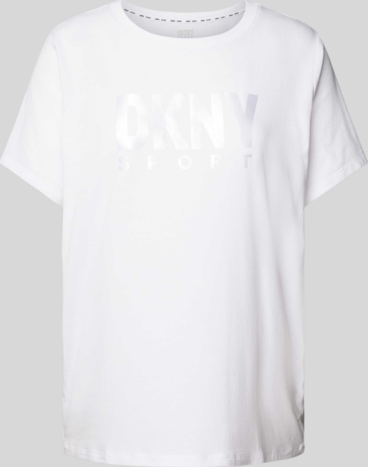 T-shirt DKNY z okrągłym dekoltem w młodzieżowym stylu z nadrukiem