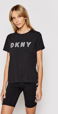 T-shirt DKNY z okrągłym dekoltem z krótkim rękawem
