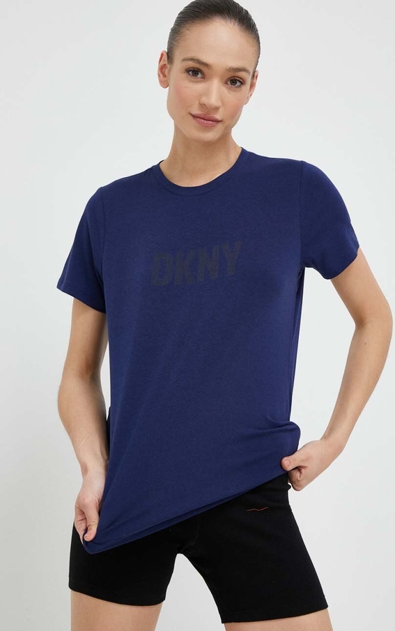T-shirt DKNY z okrągłym dekoltem z krótkim rękawem w młodzieżowym stylu