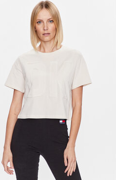 T-shirt DKNY z okrągłym dekoltem z krótkim rękawem w stylu casual