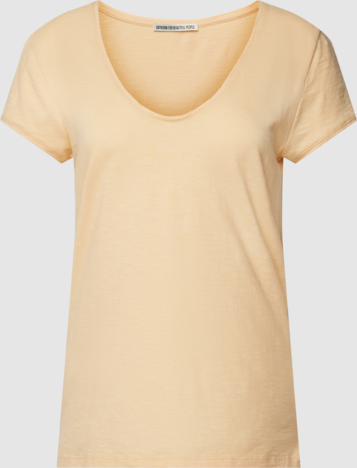 T-shirt Drykorn w stylu casual z dekoltem w kształcie litery v