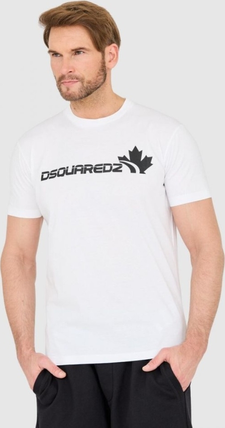 T-shirt Dsquared2 z krótkim rękawem w młodzieżowym stylu