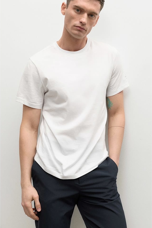 T-shirt Ecoalf w stylu casual z krótkim rękawem z bawełny