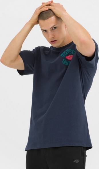 T-shirt Element w młodzieżowym stylu z nadrukiem z krótkim rękawem