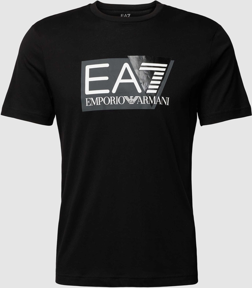 T-shirt Emporio Armani w młodzieżowym stylu z bawełny z krótkim rękawem