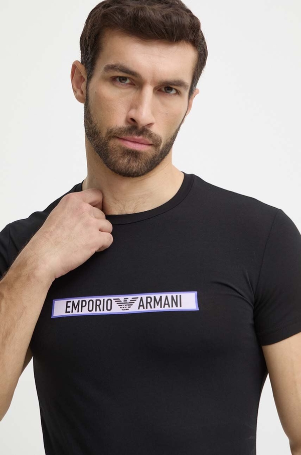 T-shirt Emporio Armani w młodzieżowym stylu z krótkim rękawem z bawełny
