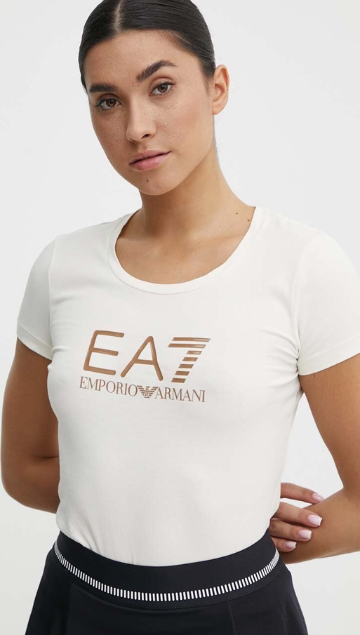 T-shirt Emporio Armani w młodzieżowym stylu z krótkim rękawem z okrągłym dekoltem