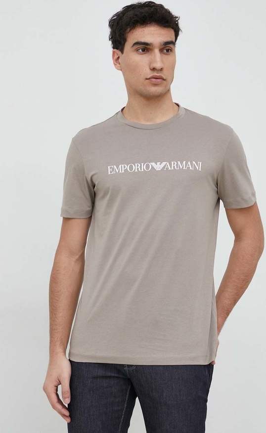 T-shirt Emporio Armani w młodzieżowym stylu z nadrukiem