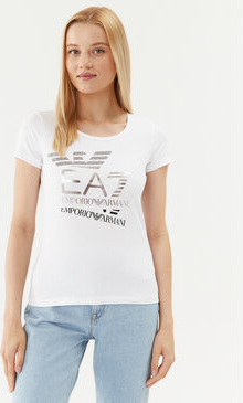 T-shirt Emporio Armani w młodzieżowym stylu z okrągłym dekoltem