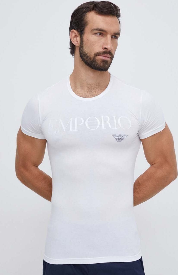 T-shirt Emporio Armani w stylu casual z krótkim rękawem z dzianiny