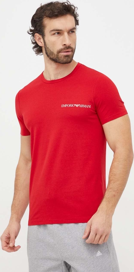 T-shirt Emporio Armani w stylu casual z krótkim rękawem z nadrukiem