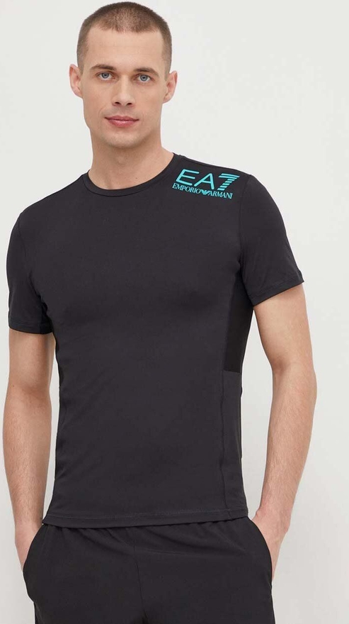 T-shirt Emporio Armani w stylu casual z nadrukiem z krótkim rękawem