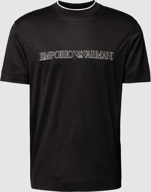 T-shirt Emporio Armani z bawełny z nadrukiem