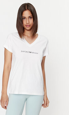 T-shirt Emporio Armani z krótkim rękawem w młodzieżowym stylu z dekoltem w kształcie litery v