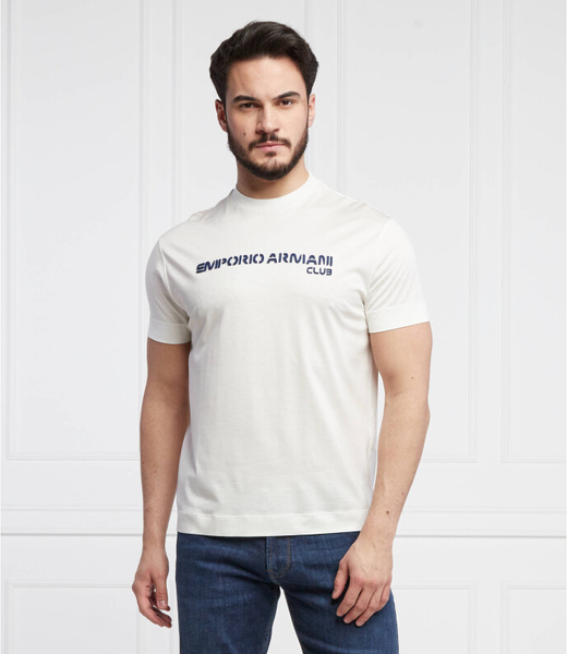 T-shirt Emporio Armani z krótkim rękawem z bawełny w młodzieżowym stylu
