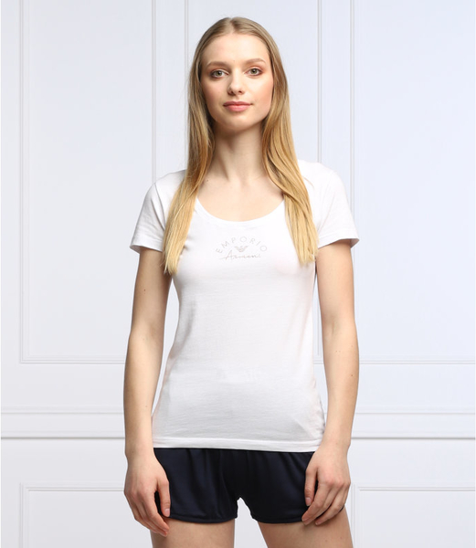 T-shirt Emporio Armani z krótkim rękawem z okrągłym dekoltem w stylu casual