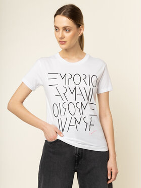 T-shirt Emporio Armani z okrągłym dekoltem w młodzieżowym stylu