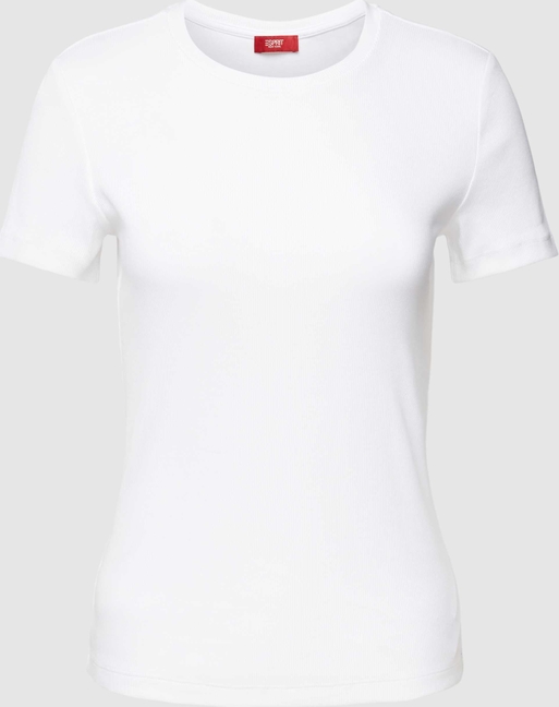 T-shirt Esprit z bawełny z okrągłym dekoltem