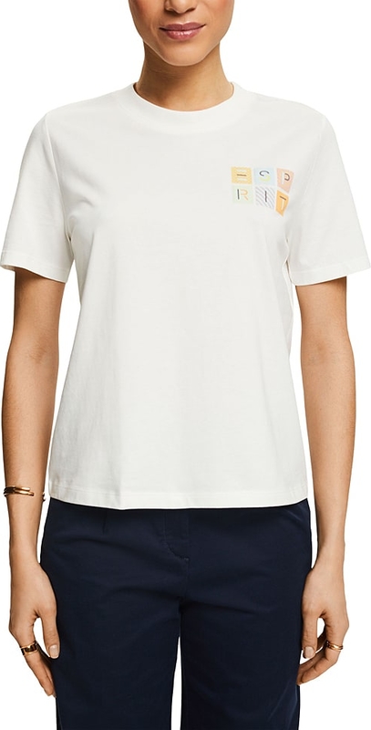 T-shirt Esprit z krótkim rękawem w młodzieżowym stylu