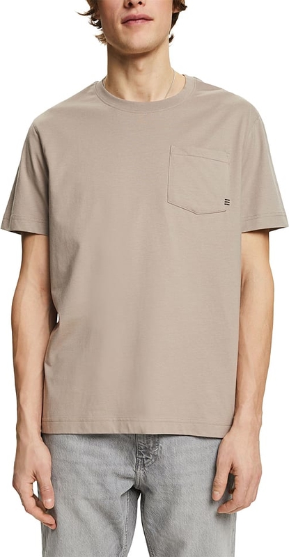 T-shirt Esprit z krótkim rękawem z bawełny