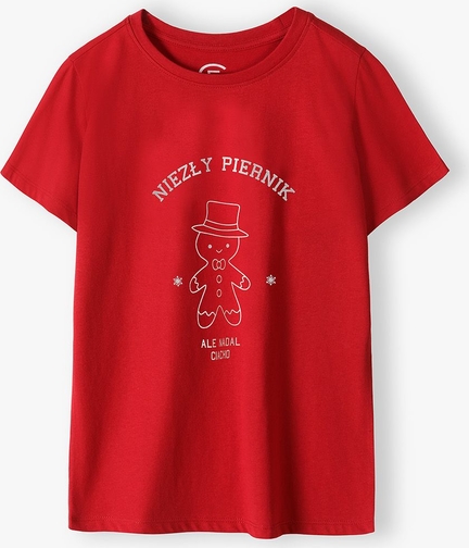T-shirt Family Concept By 5.10.15. z bawełny z krótkim rękawem w bożonarodzeniowy wzór