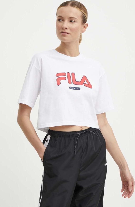 T-shirt Fila w sportowym stylu z bawełny