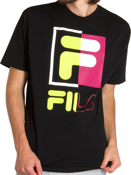 T-shirt Fila z bawełny z krótkim rękawem z nadrukiem