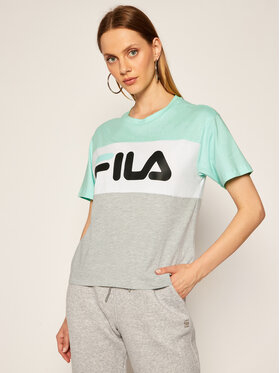 T-shirt Fila z krótkim rękawem z okrągłym dekoltem w sportowym stylu